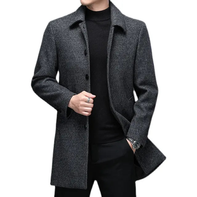 Business Woolen Overcoat Jacket