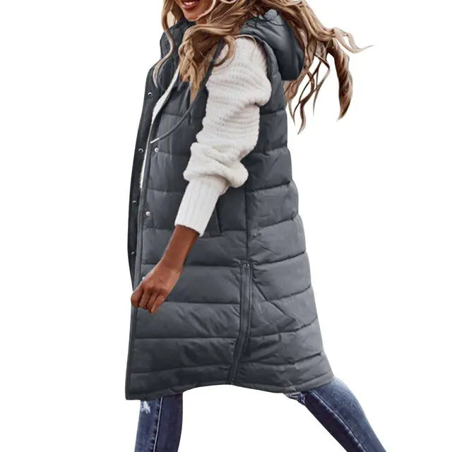 Long with Hood Outdoor Vest