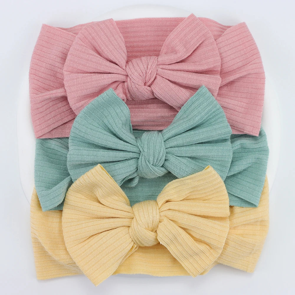 3Pcs/Lot Knit Baby Headband Bow Set