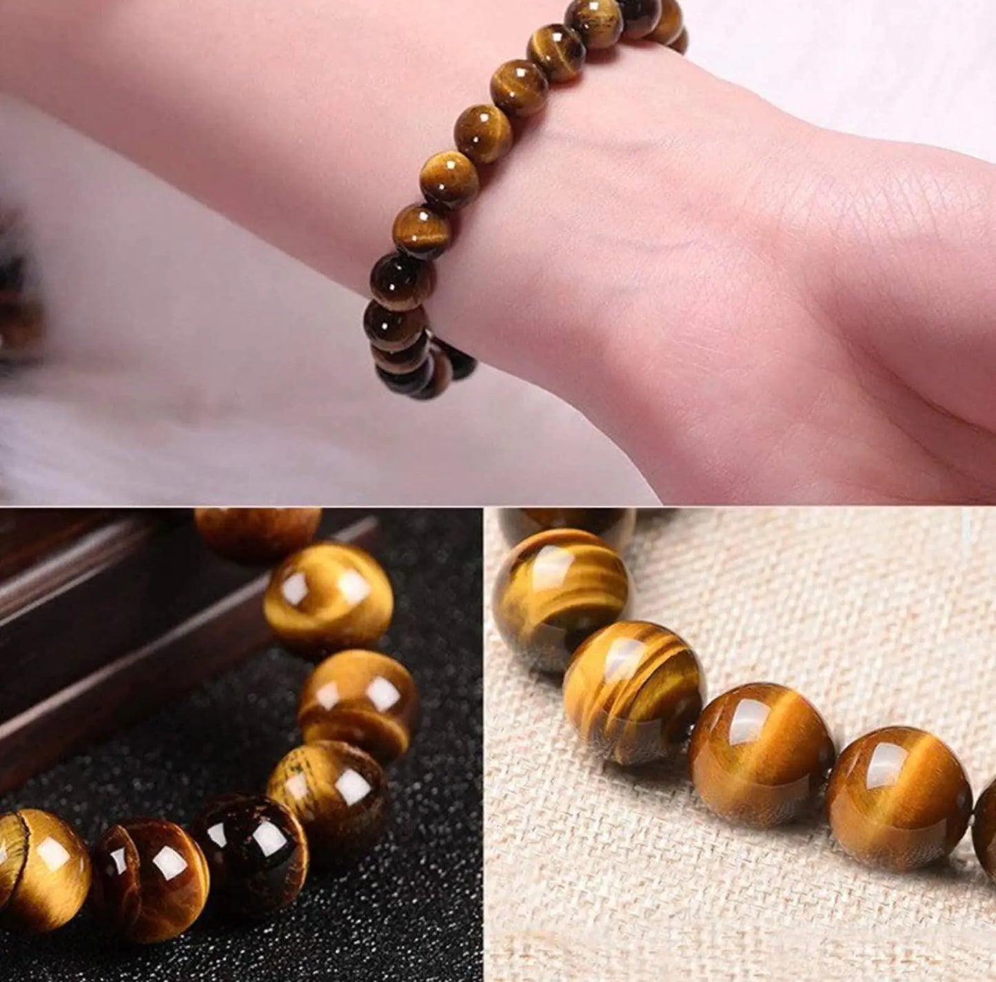 Genuine Tiger Eye Bracelet Natural Tiger's eye Yoga Bracelets