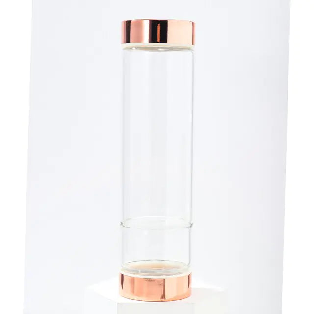 Natural Crystal Glass Water Bottle