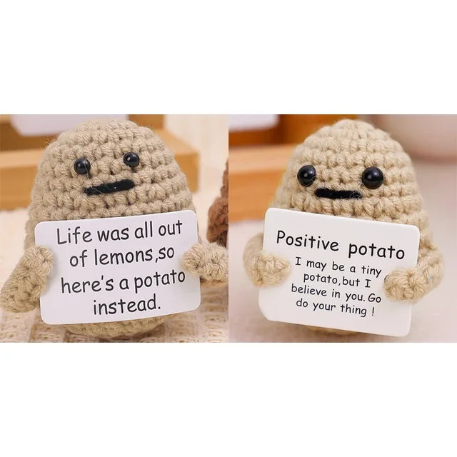 Potato Hug Pocket Mini Handmade Plush Wool Knitting Doll