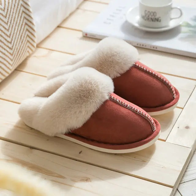 2022 Winter Warm Home Fur Slippers Women