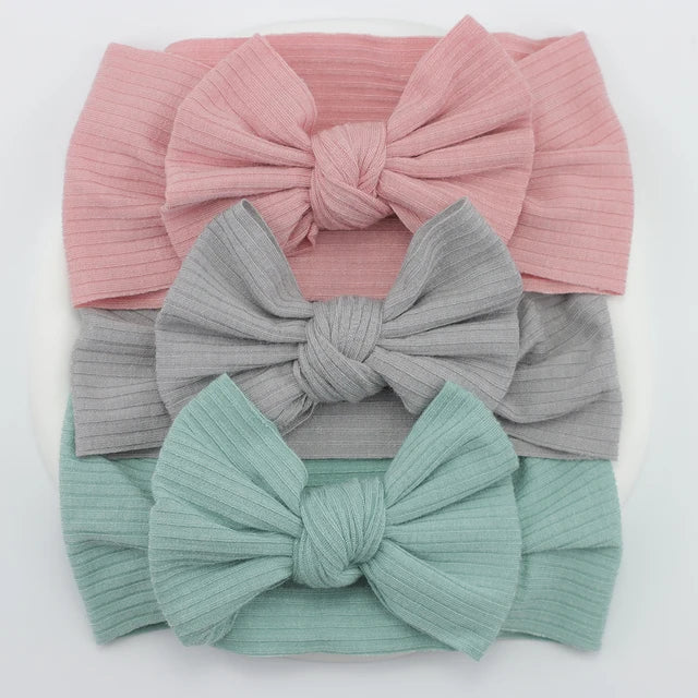 3Pcs/Lot Knit Baby Headband Bow Set