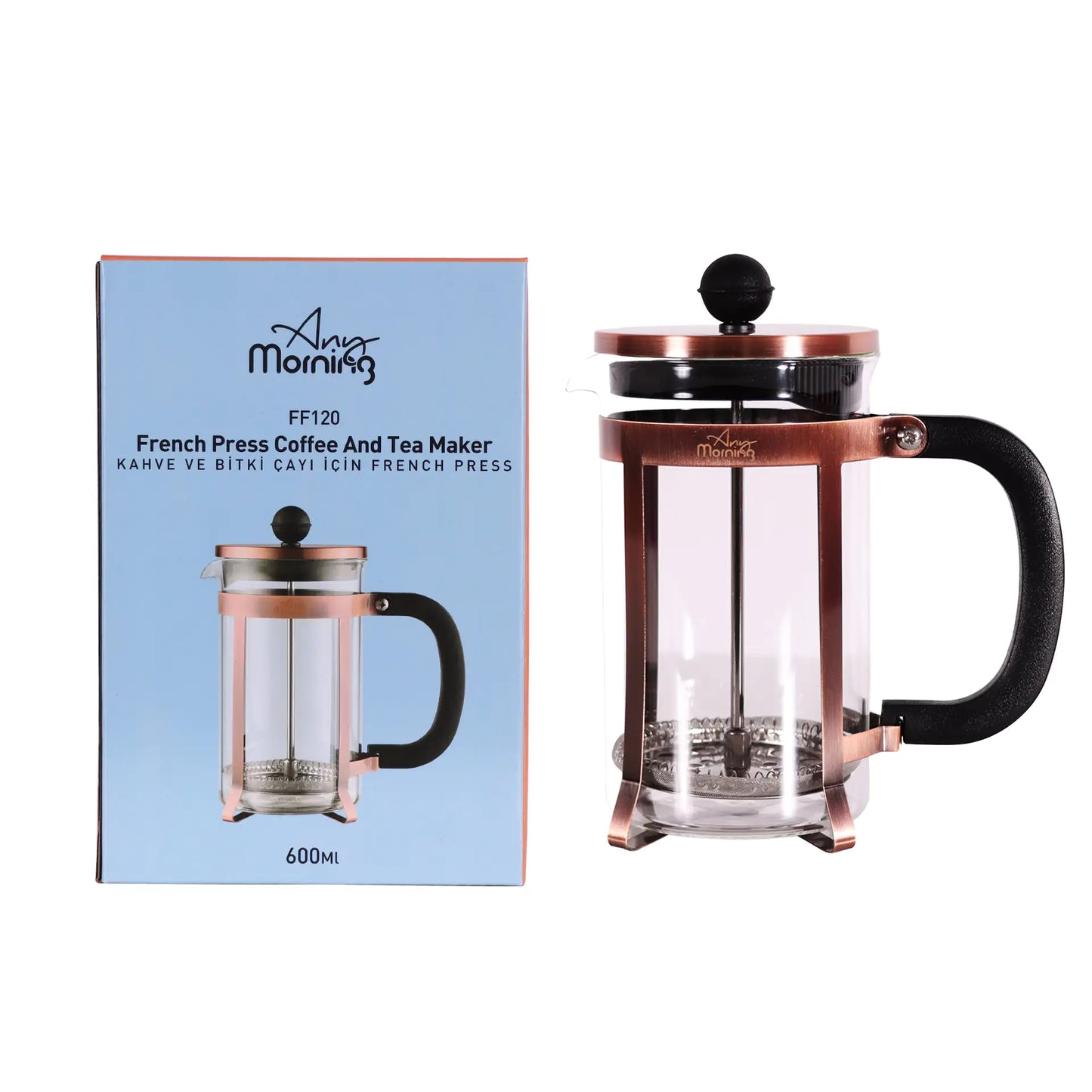 Copper French Press Coffee and Tea Maker