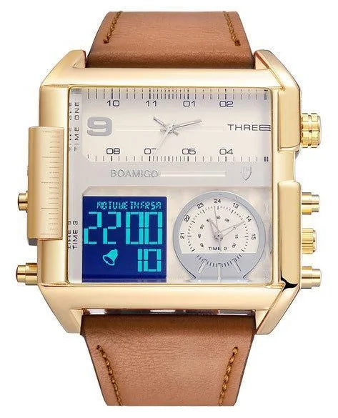 Luxury Sport Square Leather Watch