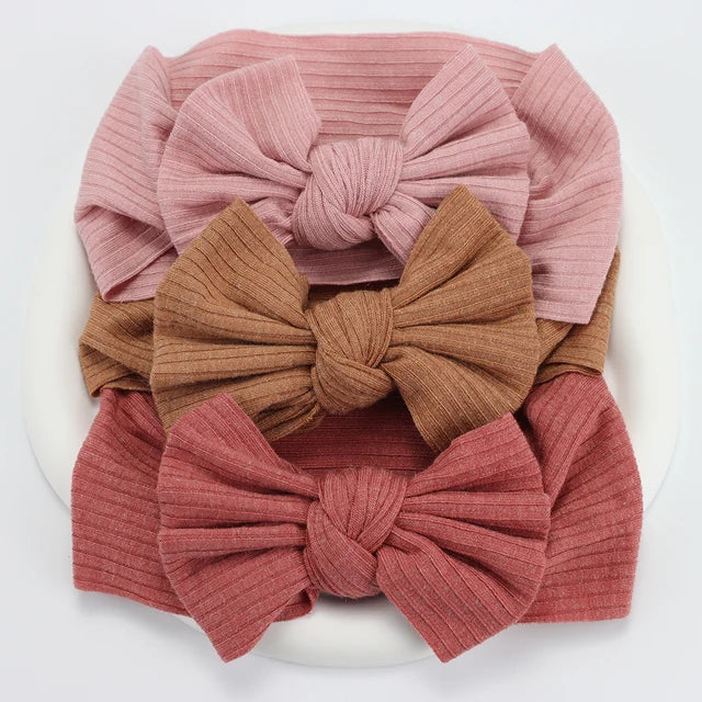 3Pcs/Lot Knit Baby Headband Bow Set