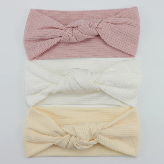 3Pcs/Lot Knit Baby Headband Bow Set